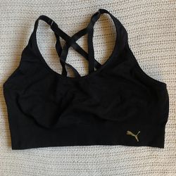 Black Puma Sports Bra Size XL