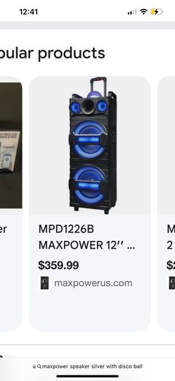 MAXPOWER 12″ x 2 Karaoke Bluetooth speaker with dancing disco ball