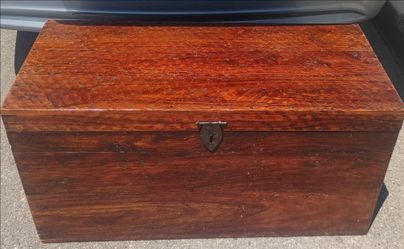 Large wooden storage chest