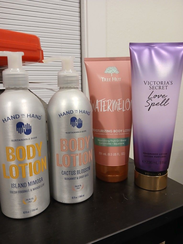 Body Lotions- Hand In Hand, Tree Hut, Victoria's Secret