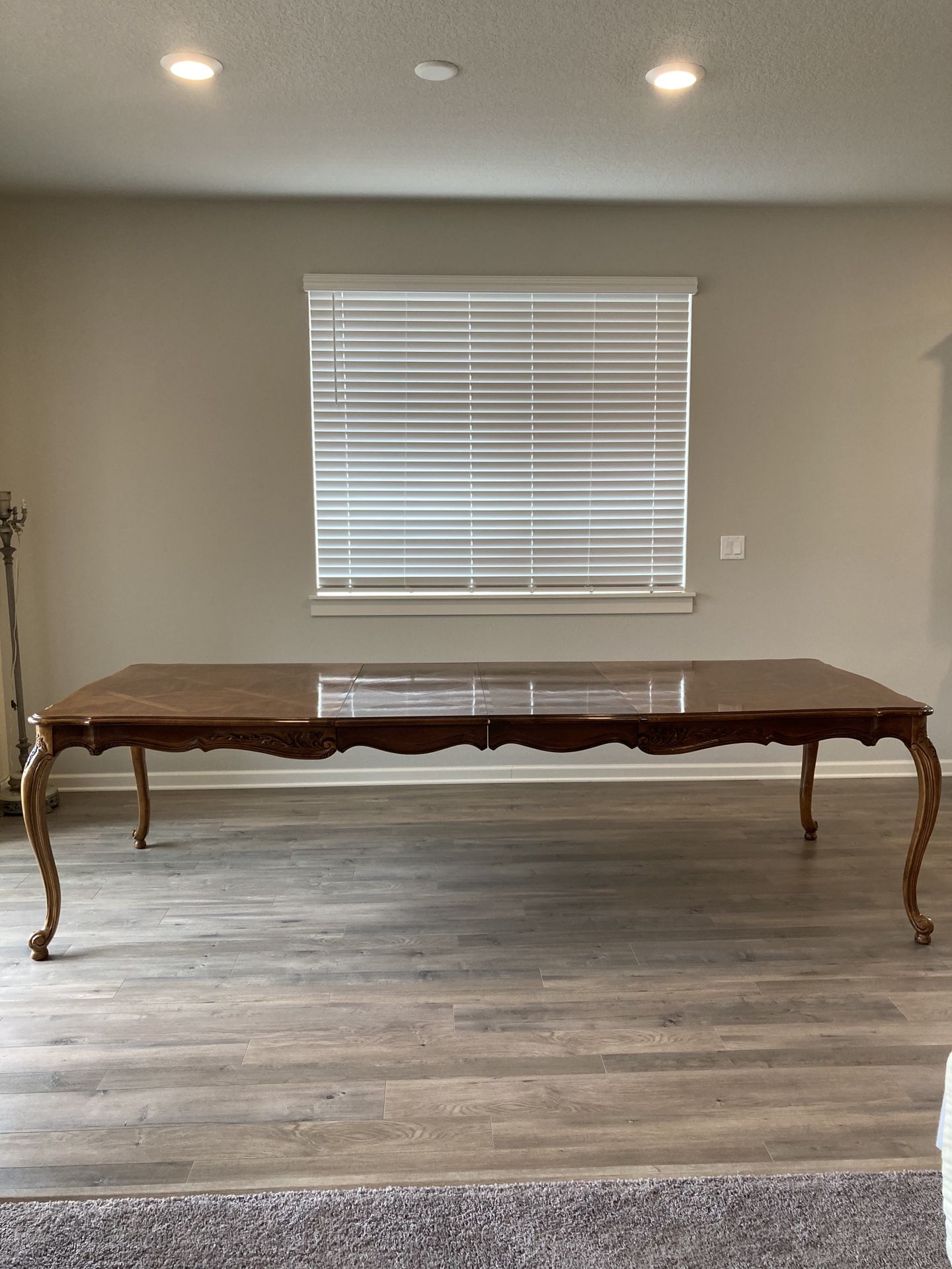 Bernhardt wood French dining table