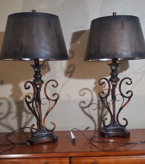 Kirklands Scroll Table Lamp 36" Tall
(Price Is For Both Lamps)