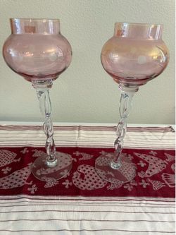 Pink Candle Holders
