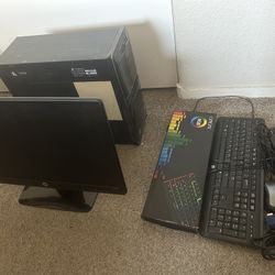 HP computer and monitor