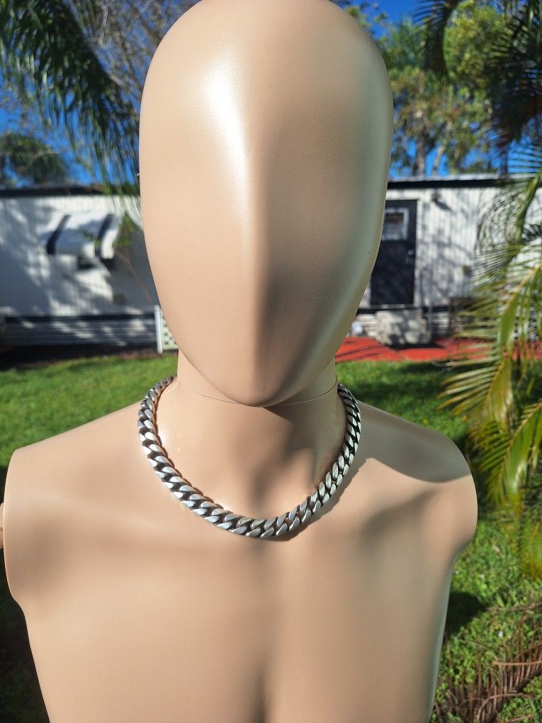 Sterling Silver Versani Cuban Necklace 