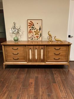Mid Century Modern Walnut Nine Drawer Dresser