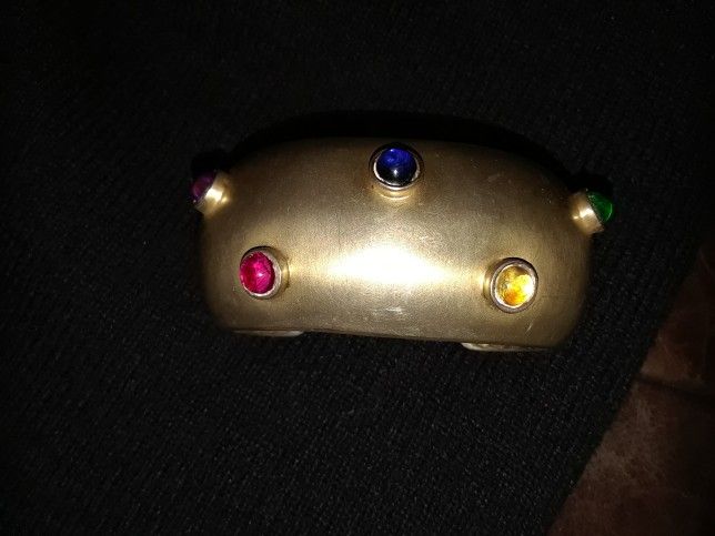 VINTAGE P&B STERLING GOLD WASH RUNWAY BANGLE BRACELET.