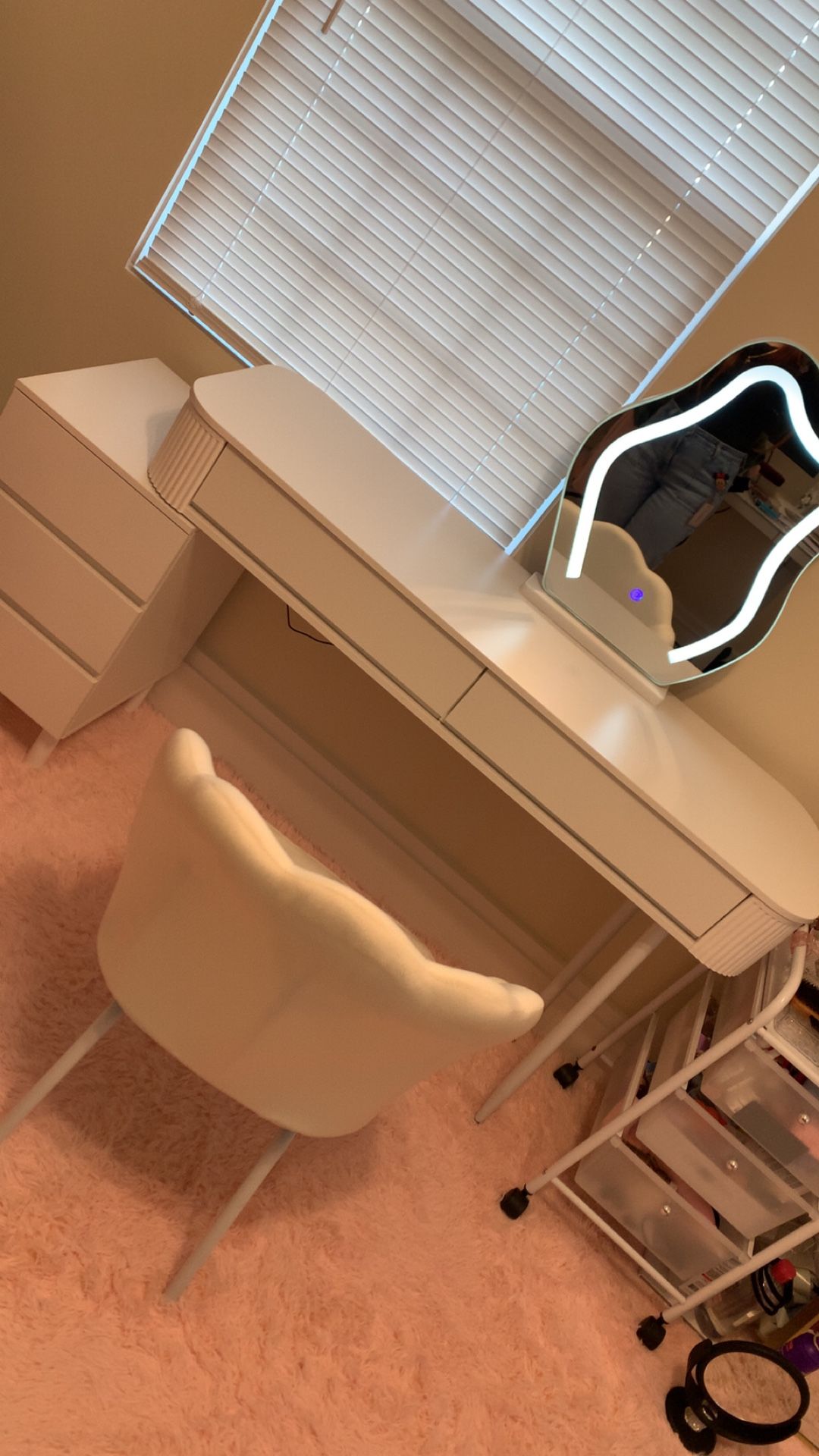 White Make Up Vanity Desk