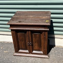 Rustic Cabinet Vintage Antique Wood Cabinet