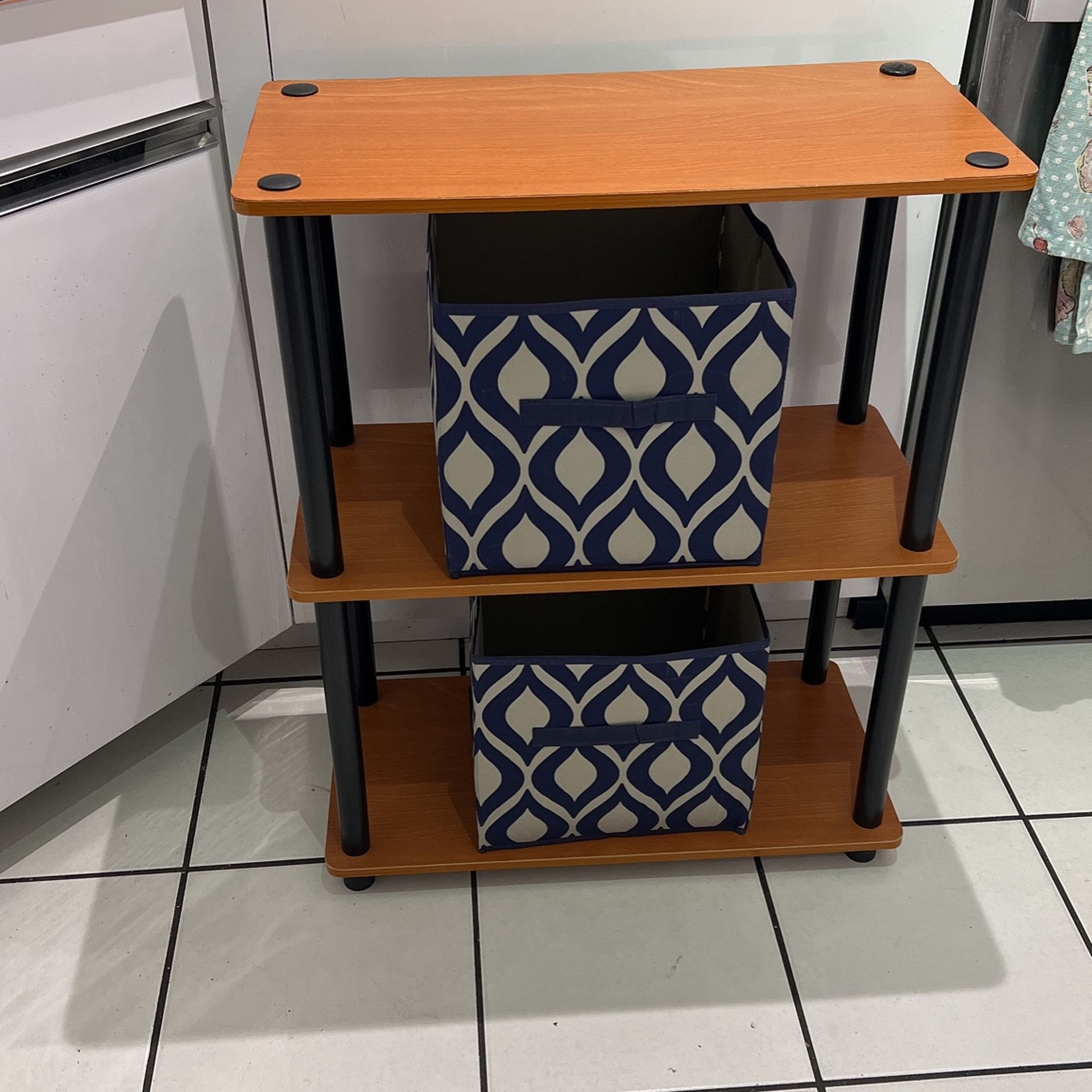 3 Tier Shelves With 2 Bins