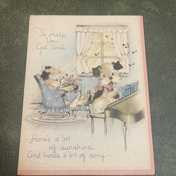Vintage “Get Well Soon” W/ Dogs Card