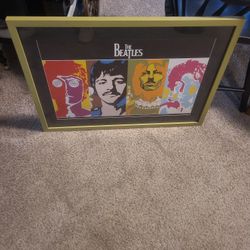 The Beatles Picture In Green Frame