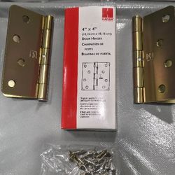 Hager 4" x 4" Security Door Hinges (1 Pair) - New