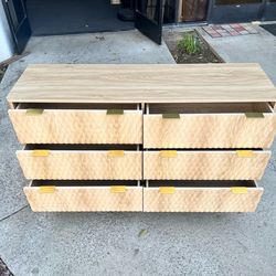 New 54” Wooden 6 Drawers Dresser Wardrobe Closet (Assmembly Require)