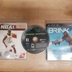 NBA2K8, Brink & modern warfare2 Ps3 Great Condition 