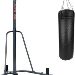 Punching Bag Stand + MMA Punchung Bag 100lb +speedbag