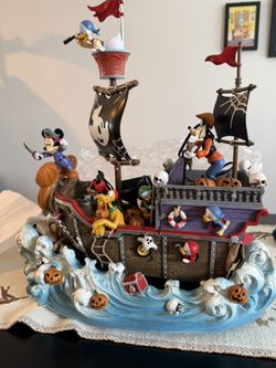 Disney's Mickey Mouse Halloween Animated Pirate Ship with Lights And Music