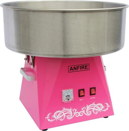 ANFIRE Commercial Electric Cotton Candy Machine Pink Candy Floss Maker for Party