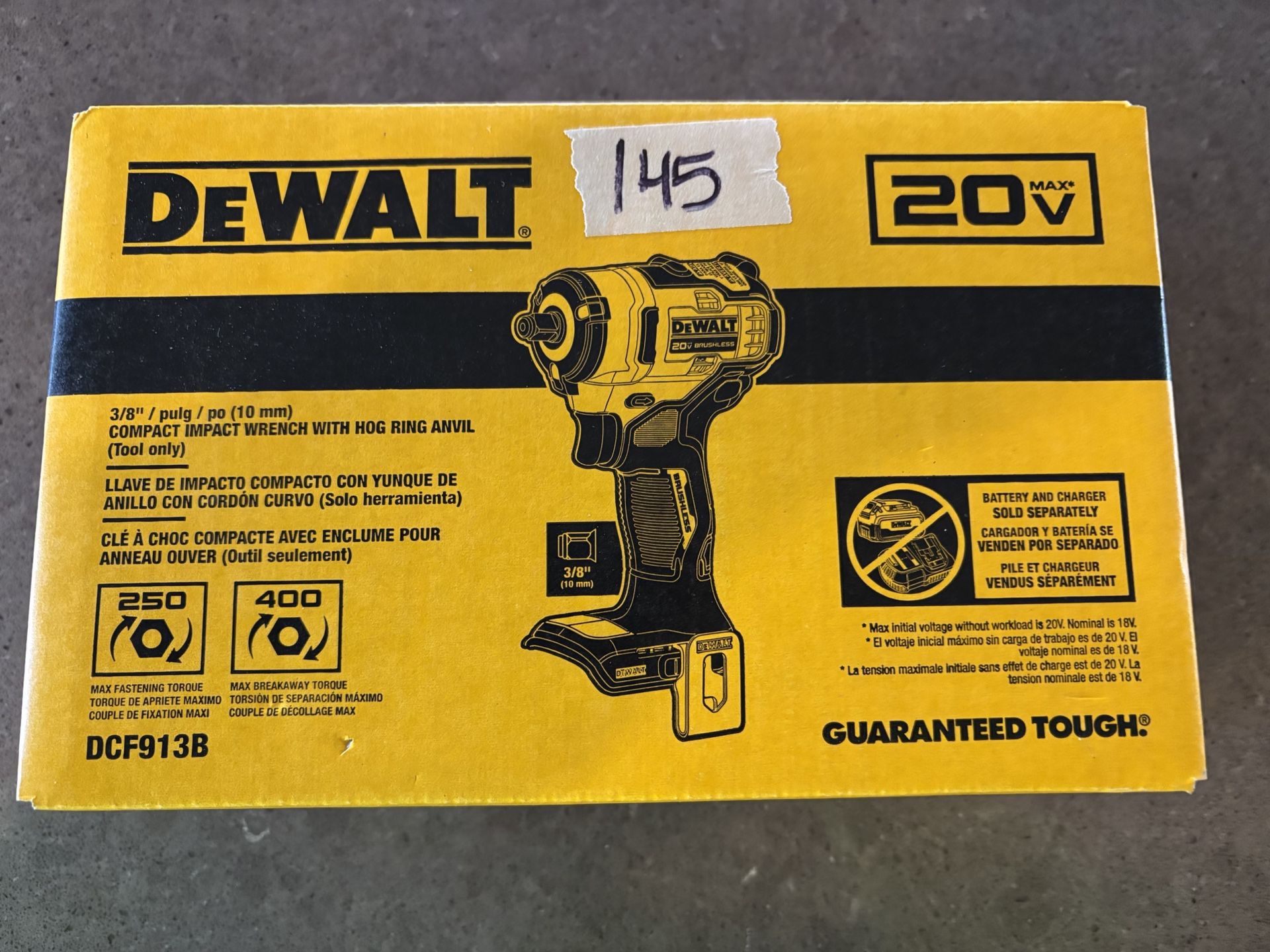 Dewalt 20v 3/8” Impact 