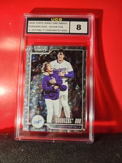 Topps Series 1 DODGERS DUO Diamante Foil #265 OHTANI YAMAMOTO UCG 8