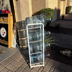 Water Bottles and Rack