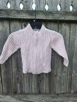 Old Navy Baby Pink Knit Zip-Up Sweater