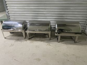Stainless Steel Rectangular Buffet Set Chafing Server Setsg.