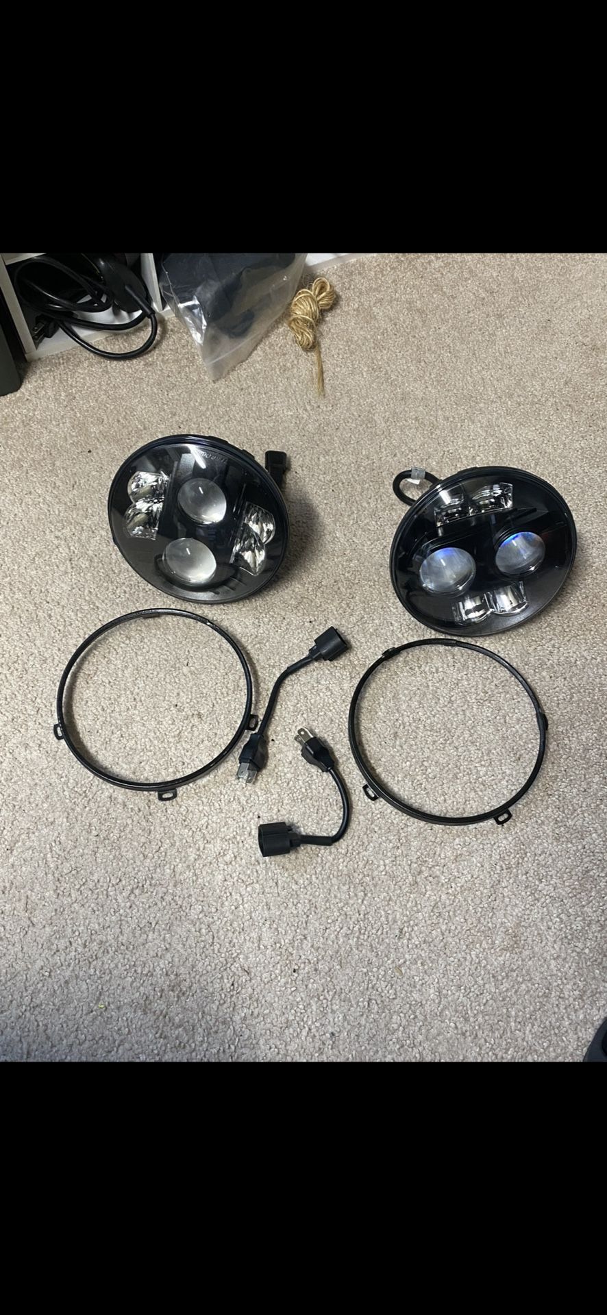 Pro Comp 7" LED HEADLIGHTS PAIR for 97-18 JEEP WRANGLER TJ JK