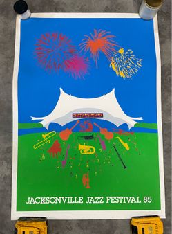 vintage jacksonville poster signed numbered