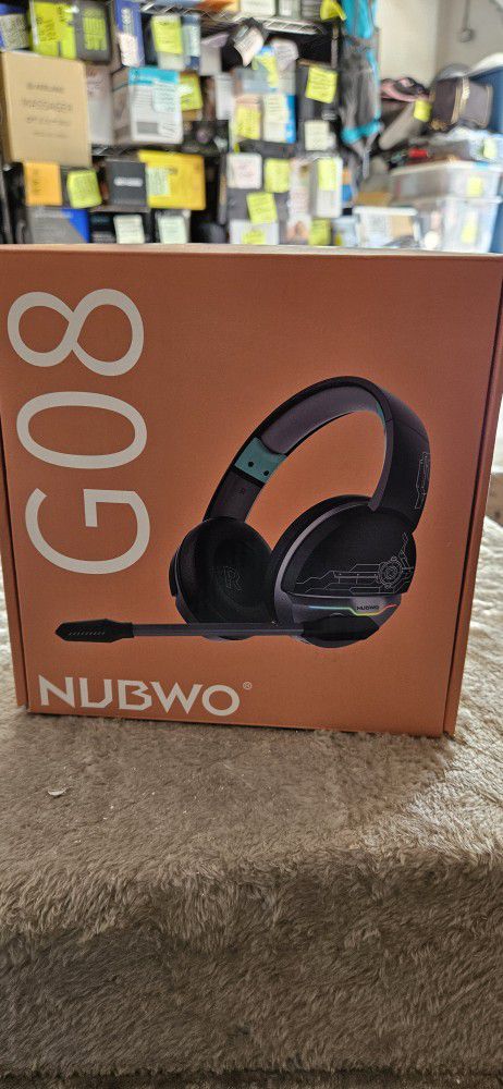 NUBWO G08 Dual Wireless Gaming Headset with Microphone for Pc PS5, PS4