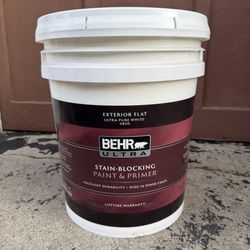 BEHR ULTRA 5 gal. Ultra Pure White Flat Exterior Paint & Primer