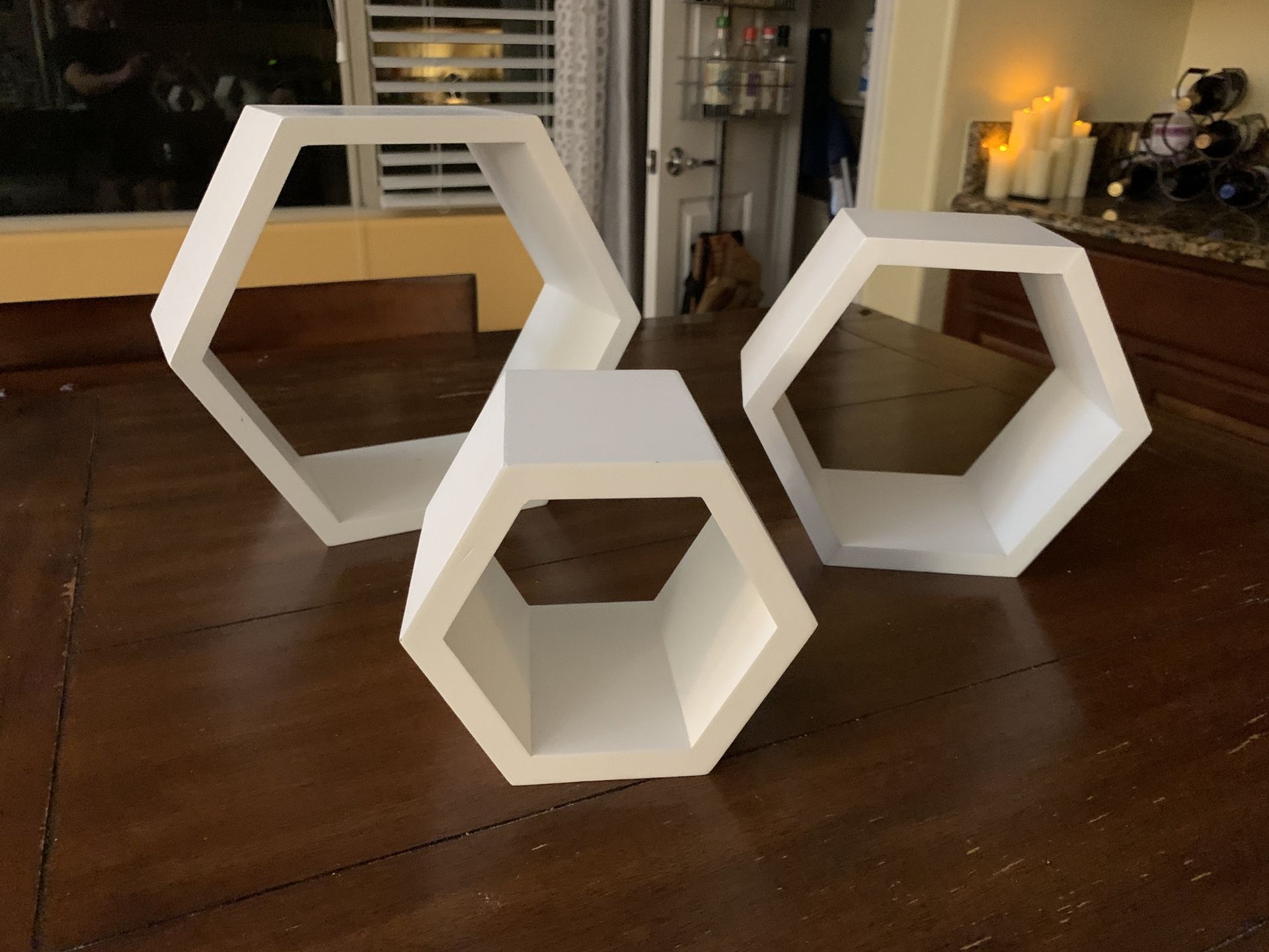 Hexagonal Decorative Shelves (set of 3)