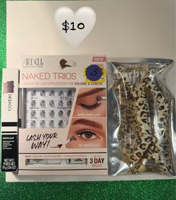 $10 Ardell lash kit, hair clips, lip balm