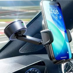 Lisen A680 Electric Suction Cup Phone Holder with Clamping Arm, 360°