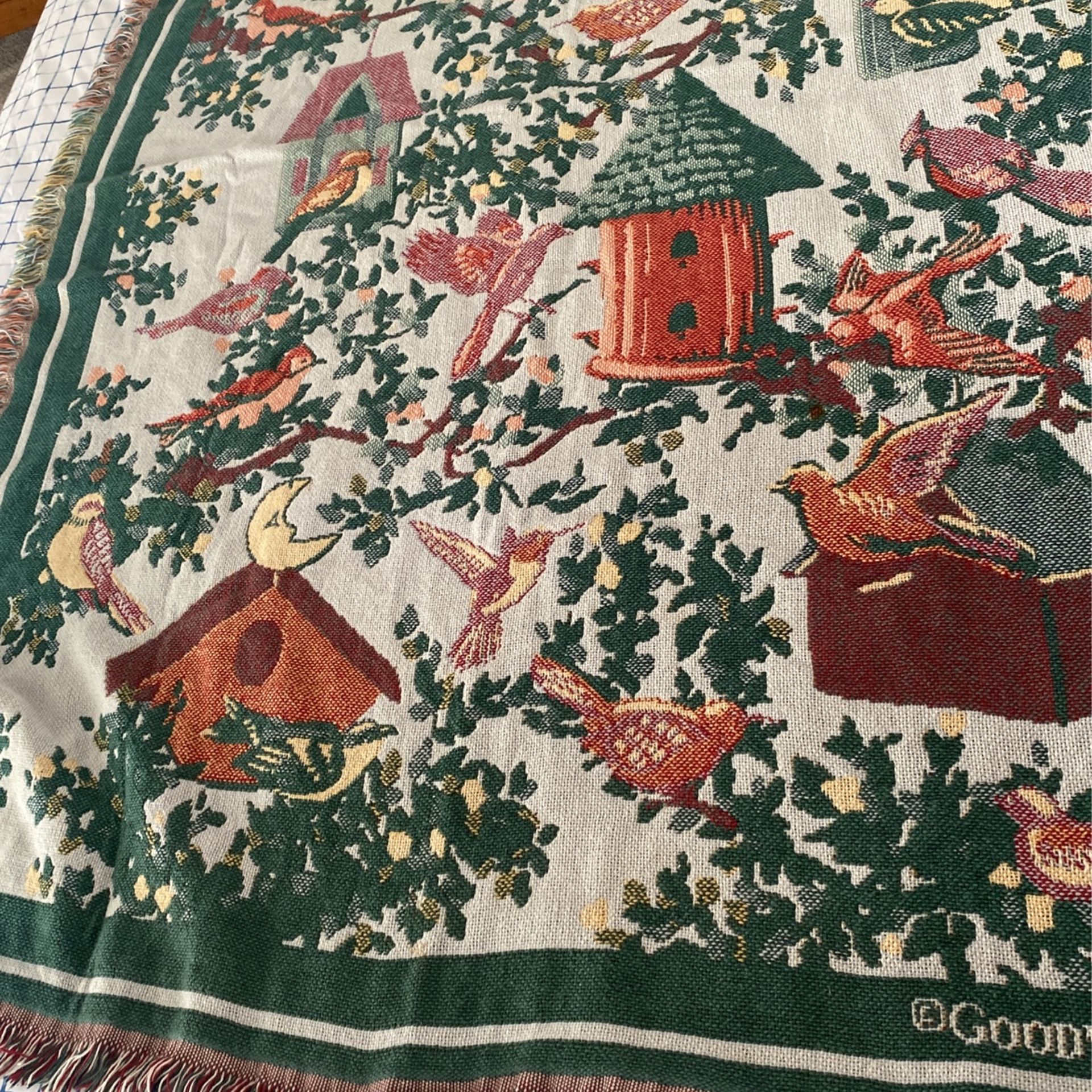 Birdhouse throw by Goodwin weavers