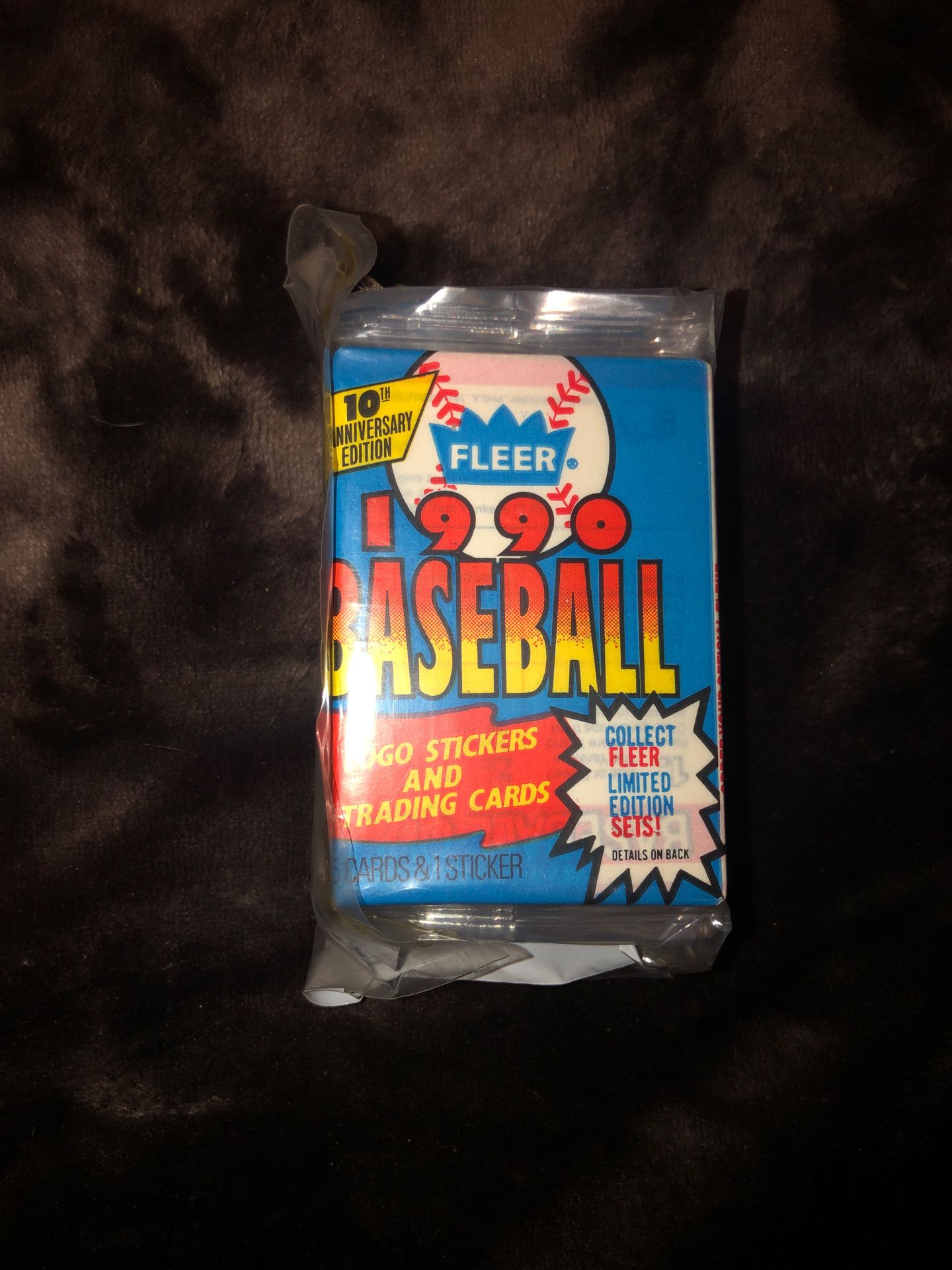 Vintage baseball card packs never opened