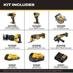 Combo Kit Dewalt Nuevo $750