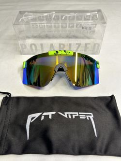 Pit Viper Sunglasses Neon Xeon Yellow / Blue Mirror Chromatic 