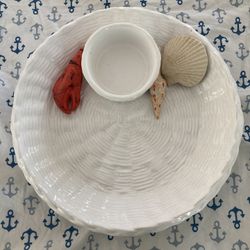 Briggs Pottery Clam Shell Dip Platter