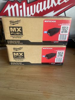 2 NEW In Box - Milwaukee MX Fuel Batteries 406 (Large Ones)