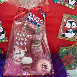 Merry Christmas Winter Candy Apple Gift Set 