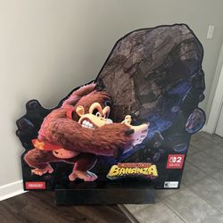 4ft Tall Donkey Kong Bananza Display Standee