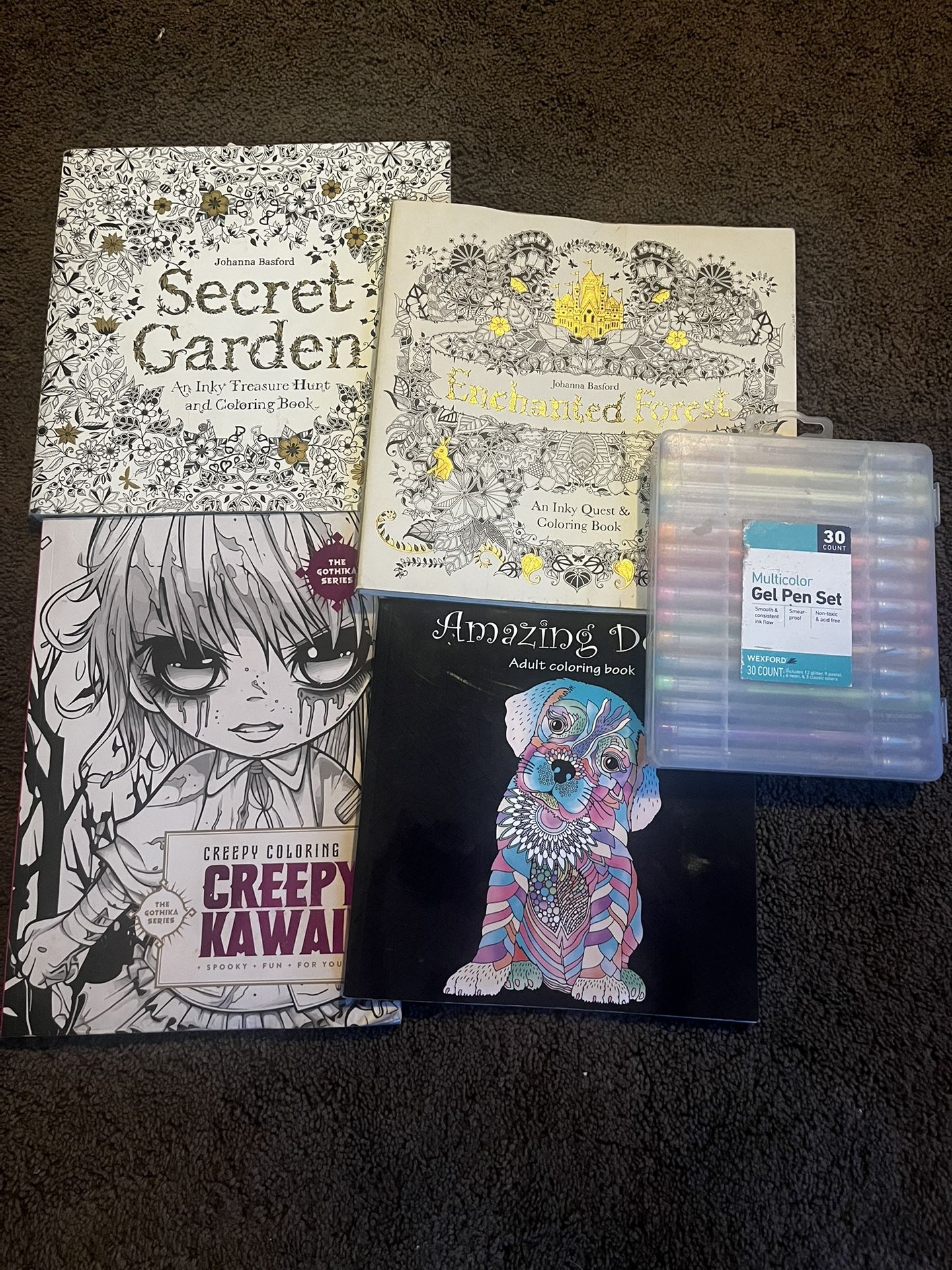 Coloring Books & Gel Pen Set