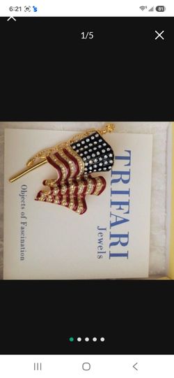 Flag Brooch Trifari Jewels