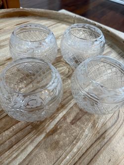 Like new Glass Rose Lamp Shade Bowls