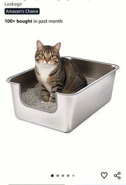 XL Stainless steel Cat litter box