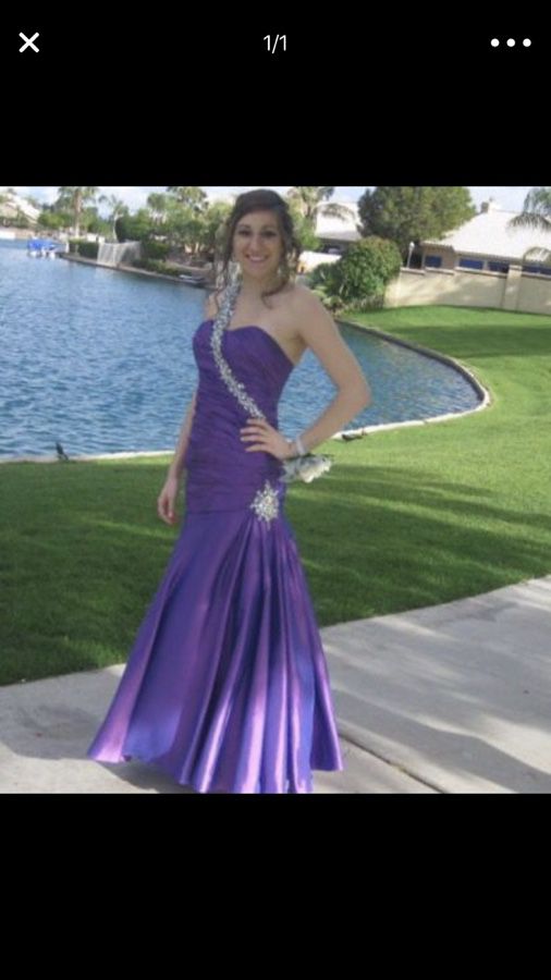 Prom Dress purple, sequins
