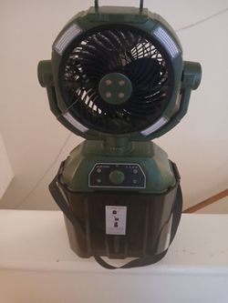 Portable Outdoor Misting Fan (Green) – Works Perfectly / Minor Cosmetic Crack