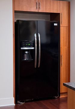 Frigidaire Black 25.5 cu. ft. Side by side refrigerator with ice maker