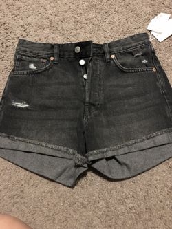 H&M black high waist shorts & denim